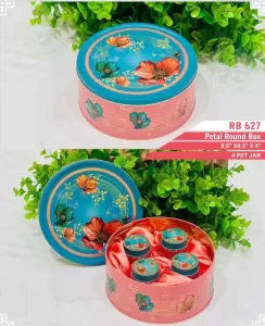 Petal Round Box 4 Jar