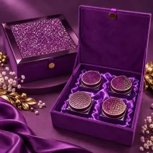 CRYSTAL PURPLE GLASS BOX